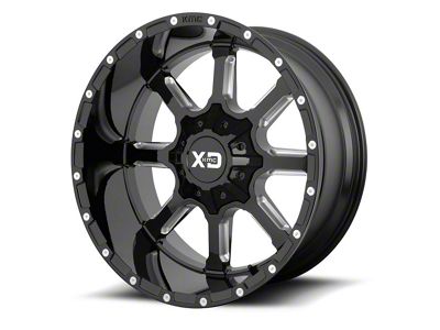 XD Mammoth Gloss Black Milled 6-Lug Wheel; 20x9; 0mm Offset (99-06 Silverado 1500)