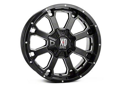 XD Buck 25 Gloss Black Milled 6-Lug Wheel; 20x10; -24mm Offset (99-06 Sierra 1500)