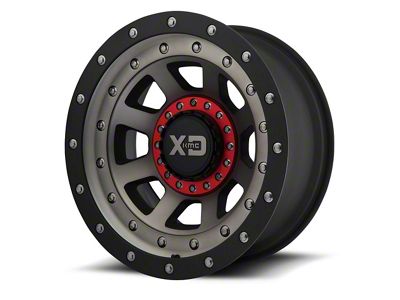 XD FMJ Satin Black with Dark Tint 6-Lug Wheel; 17x9; -12mm Offset (99-06 Sierra 1500)