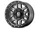 XD Machete Matte Gray with Black Ring 6-Lug Wheel; 17x9; 18mm Offset (99-06 Sierra 1500)