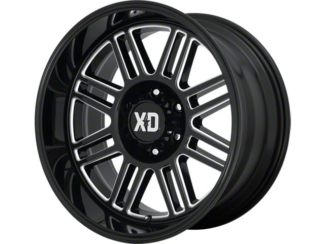 XD Cage Gloss Black Milled 6-Lug Wheel; 22x10; -18mm Offset (99-06 Silverado 1500)