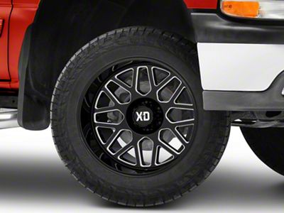 XD Grenade 2 Gloss Black Milled 6-Lug Wheel; 20x9; 0mm Offset (99-06 Silverado 1500)