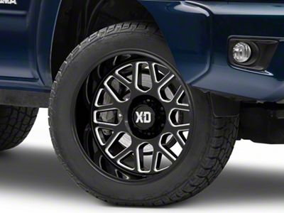 XD Grenade 2 Gloss Black Milled 6-Lug Wheel; 22x12; -44mm Offset (99-06 Silverado 1500)