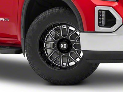 XD Grenade 2 Gloss Black Milled 6-Lug Wheel; 20x10; -18mm Offset (19-25 Sierra 1500)