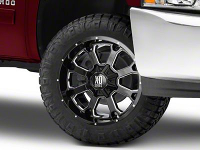 XD Buck 25 Gloss Black Milled 6-Lug Wheel; 20x10; -24mm Offset (07-13 Silverado 1500)