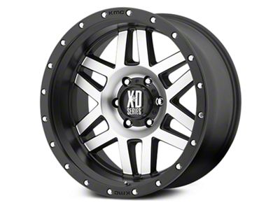 XD Machete Black Machined 6-Lug Wheel; 17x9; -12mm Offset (07-13 Sierra 1500)