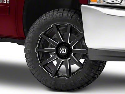 XD Outbreak Gloss Black Milled 6-Lug Wheel; 20x10; -18mm Offset (07-13 Silverado 1500)