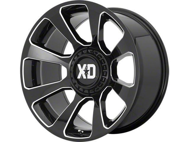 XD Reactor Gloss Black Milled 6-Lug Wheel; 20x10; -18mm Offset (09-14 F-150)