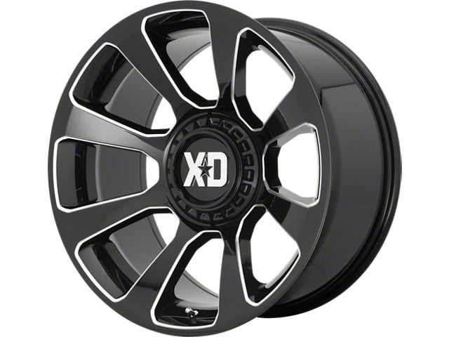 XD Reactor Gloss Black Milled 6-Lug Wheel; 20x9; 0mm Offset (09-14 F-150)