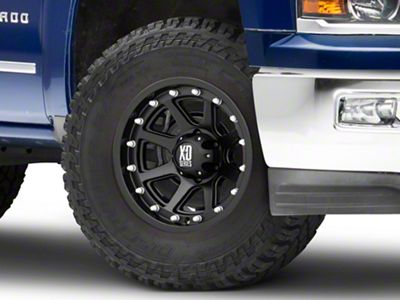 XD Addict Matte Black 6-Lug Wheel; 17x9; 18mm Offset (14-18 Silverado 1500)