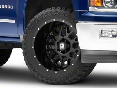 XD Grenade Satin Black 6-Lug Wheel; 22x9.5; 30mm Offset (14-18 Silverado 1500)