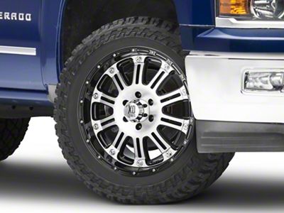 XD Hoss Gloss Black Machined 6-Lug Wheel; 22x9.5; 30mm Offset (14-18 Silverado 1500)