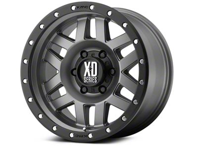 XD Machete Matte Gray with Black Ring 6-Lug Wheel; 20x9; 0mm Offset (14-18 Silverado 1500)