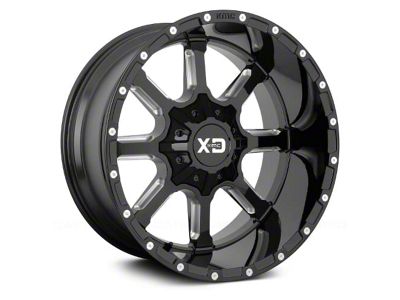 XD Mammoth Gloss Black Milled 6-Lug Wheel; 20x9; 0mm Offset (21-24 F-150)