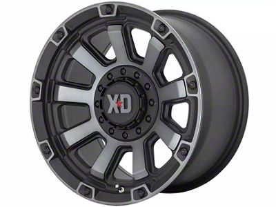 XD Gauntlet Satin Black with Gray Tint 8-Lug Wheel; 20x10; -18mm Offset (23-25 F-250 Super Duty)