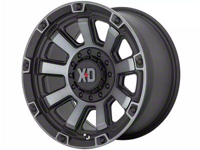 XD Gauntlet Satin Black with Gray Tint 8-Lug Wheel; 20x10; -18mm Offset (23-24 F-350 Super Duty SRW)