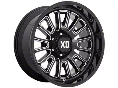 XD Rover Gloss Black Milled 8-Lug Wheel; 20x9; 18mm Offset (23-26 F-350 Super Duty SRW)