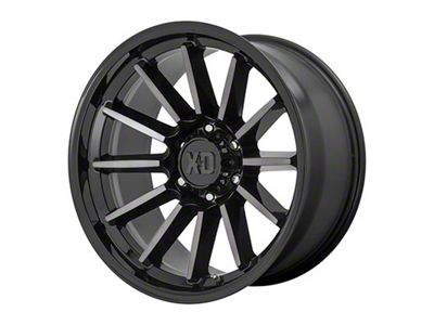 XD Luxe Gloss Black Machined with Gray Tint 6-Lug Wheel; 20x9; 18mm Offset (2024 Ranger)