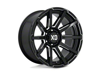 XD Outbreak Gloss Black Milled 6-Lug Wheel; 16x8; 10mm Offset (2024 Ranger)