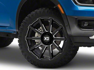 XD Outbreak Gloss Black Milled 6-Lug Wheel; 20x10; 12mm Offset (24-25 Ranger)