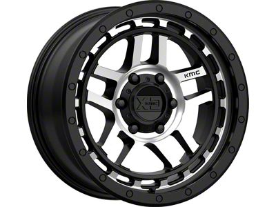 XD Recon Satin Black Machined 6-Lug Wheel; 18x8.5; 18mm Offset (24-26 Ranger)