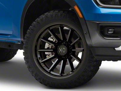 XD XD855 Gloss Black Machined with Gray Tint 6-Lug Wheel; 20x10; -18mm Offset (24-25 Ranger)
