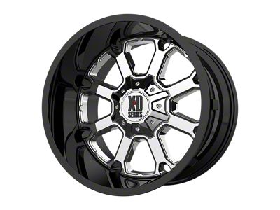XD Buck 25 PVD Chrome Center with Gloss Black Lip 5-Lug Wheel; 20x9; 0mm Offset (94-01 RAM 1500)