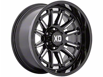XD Phoenix Gloss Black Milled 5-Lug Wheel; 20x9; 0mm Offset (94-01 RAM 1500)