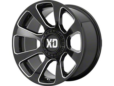 XD Reactor Gloss Black Milled 5-Lug Wheel; 20x9; 18mm Offset (94-01 RAM 1500)