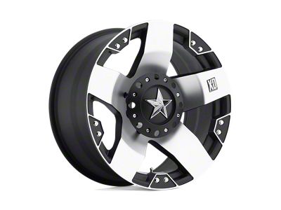 XD Rockstar Machined Face with Matte Black Windows 8-Lug Wheel; 20x10; -24mm Offset (94-02 RAM 3500 SRW)