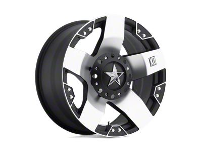 XD Rockstar Machined Face with Matte Black Windows 8-Lug Wheel; 20x8.5; 10mm Offset (99-07 F-250 Super Duty)