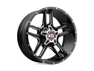 XD Clamp Gloss Black Milled 6-Lug Wheel; 20x9; 0mm Offset (99-06 Sierra 1500)