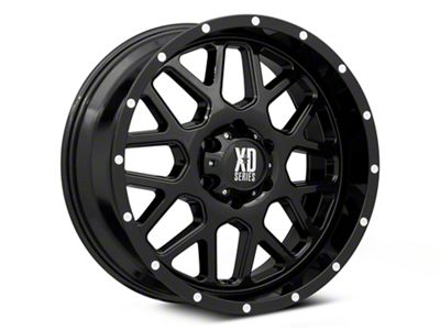 XD Grenade Gloss Black 6-Lug Wheel; 17x8.5; 0mm Offset (99-06 Sierra 1500)