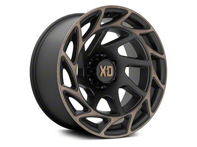 XD Onslaught Satin Black with Bronze Tint 6-Lug Wheel; 22x12; -44mm Offset (99-06 Sierra 1500)