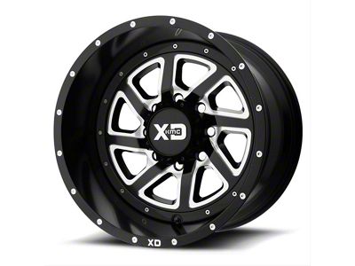 XD Recoil Satin Black Milled with Reversible Ring 6-Lug Wheel; 17x9; -12mm Offset (99-06 Sierra 1500)