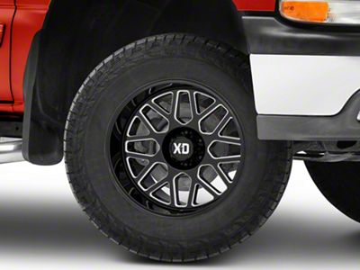 XD Grenade 2 Gloss Black Milled 6-Lug Wheel; 18x9; 18mm Offset (99-06 Silverado 1500)