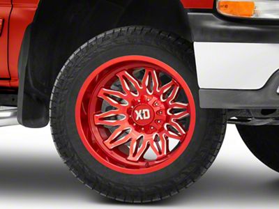 XD Gunner Candy Red Milled 6-Lug Wheel; 20x10; -18mm Offset (99-06 Silverado 1500)