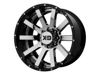 XD Heist Chrome Center with Gloss Black Milled Lip 6-Lug Wheel; 20x10; -18mm Offset (99-06 Silverado 1500)