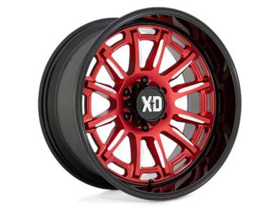 XD Phoenix Candy Red Milled with Black Lip 6-Lug Wheel; 20x9; 0mm Offset (99-06 Silverado 1500)