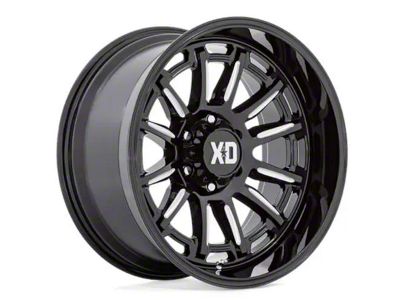 XD Phoenix Gloss Black Milled 6-Lug Wheel; 20x10; -18mm Offset (99-06 Silverado 1500)