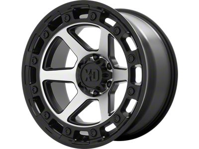 XD Raid Satin Black Machined 6-Lug Wheel; 17x9; 0mm Offset (99-06 Silverado 1500)