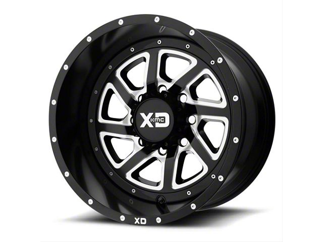 XD Recoil Satin Black Milled with Reversible Ring 6-Lug Wheel; 17x9; 30mm Offset (99-06 Silverado 1500)