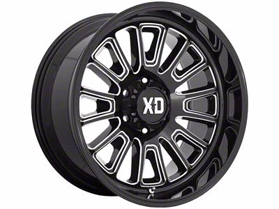 XD Rover Gloss Black Milled 6-Lug Wheel; 20x9; 18mm Offset (99-06 Silverado 1500)