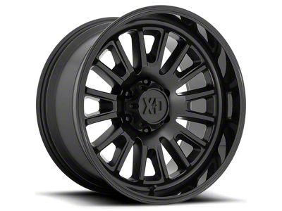 XD Rover Satin Black with Gloss Black Lip 6-Lug Wheel; 22x12; -44mm Offset (99-06 Silverado 1500)