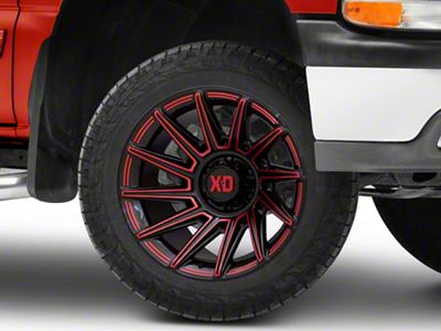 XD Specter Gloss Black with Red Tint 6-Lug Wheel; 20x10; -18mm Offset (99-06 Silverado 1500)