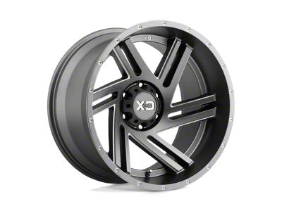 XD Swipe Satin Gray Milled 6-Lug Wheel; 20x10; -18mm Offset (99-06 Silverado 1500)