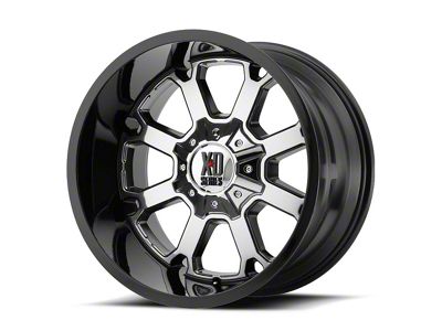 XD Buck 25 PVD with Gloss Black Lip 6-Lug Wheel; 22x10; -18mm Offset (14-18 Silverado 1500)