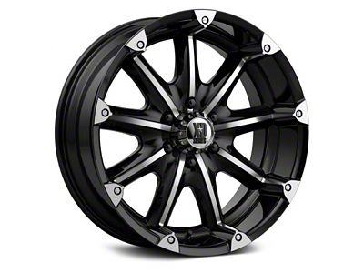 XD Badlands Gloss Black Machined 6-Lug Wheel; 18x9; -12mm Offset (23-25 Canyon)