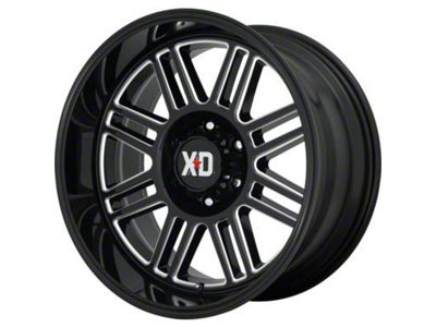 XD Cage Gloss Black Milled 6-Lug Wheel; 20x10; -18mm Offset (23-25 Canyon)