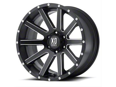 XD Heist Satin Black Milled 6-Lug Wheel; 20x9; 30mm Offset (23-25 Canyon)